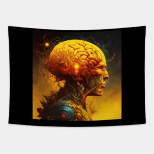 Cyber yellow Tapestry