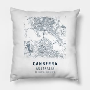 canberra simple map Pillow