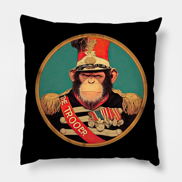 The Trooper Iron Maiden monkey Pillow by obstinator