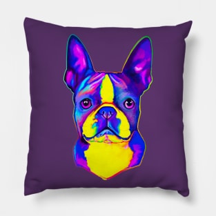 Boston Terrier in Colors Pillow