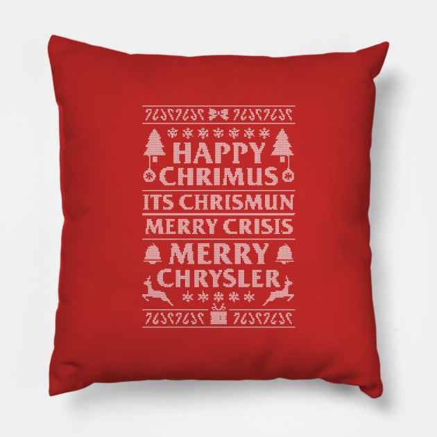 Ugly Sweater / Christine Sydelko Pillow by Woah_Jonny