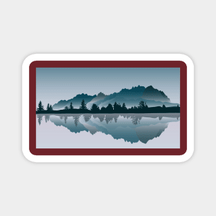 awesome lake scenery Magnet