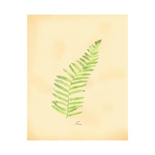 Fern, botanical watercolor painting T-Shirt