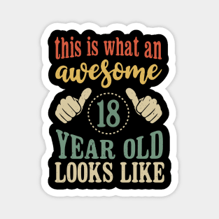 This is What an Awesome 18 Year Old Looks Like Birthday Magnet