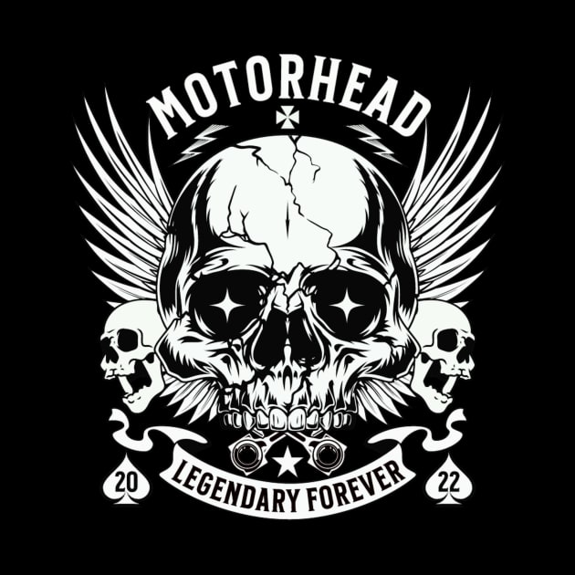 skull motorhead forever retro by girls store