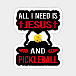 I Need Jesus And Pickleball Magnet