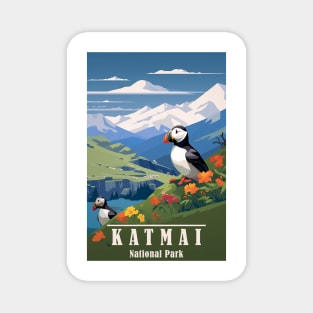 Katmai National Park Travel Poster Magnet