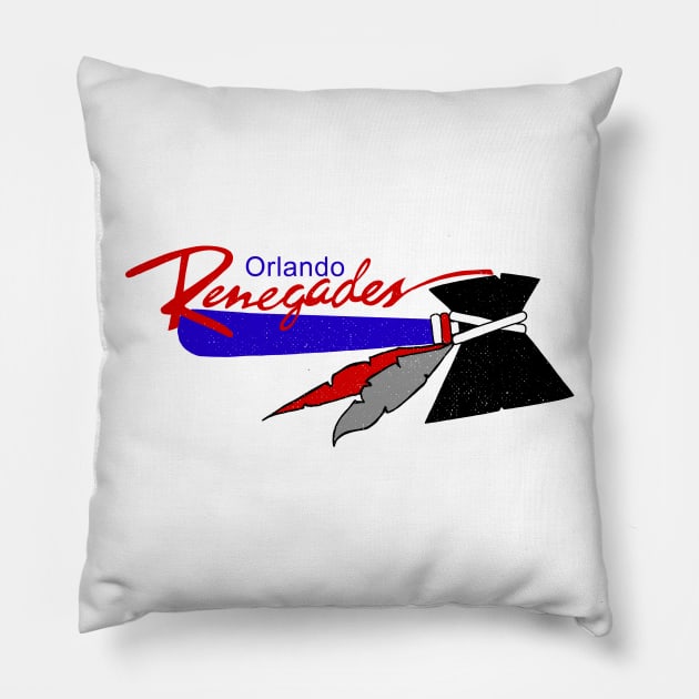 Defunct Orlando Renegades USFL Football 1985 Pillow by LocalZonly