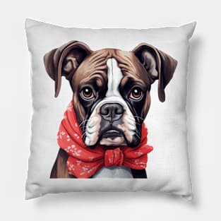 Fancy Boxer Dog Pillow