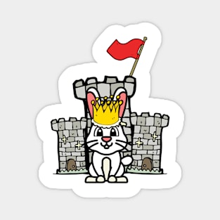 Cute Bunny is king of the castle Magnet