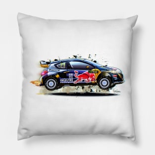 Kevin Hansen's Peugeot 208 RX - Illustration Pillow