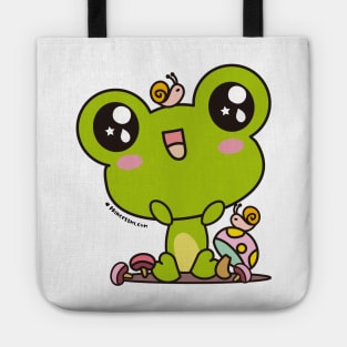 cute frog, kawaii frog cartoon Tote