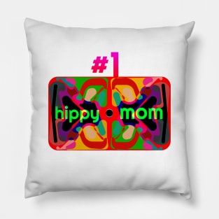 #1 Hippy Mom - Fun Hippie Mom Design Pillow