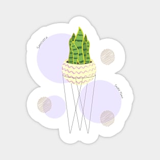 Sansevieria or snake plant house plant decoration illustration Magnet