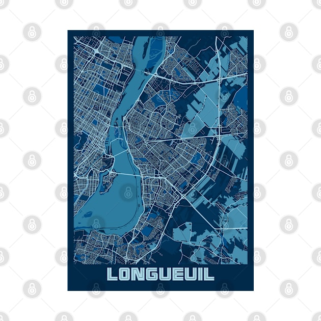 Longueuil - Canada Peace City Map by tienstencil