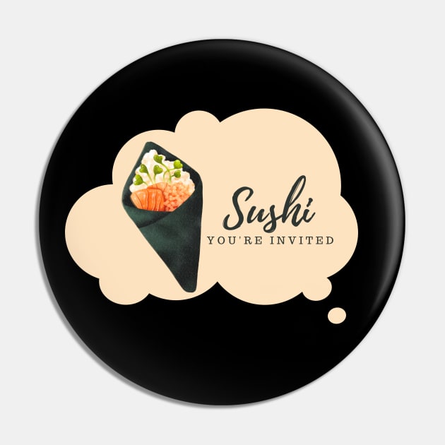 Sushi You're Invited Pin by Novelty Depot