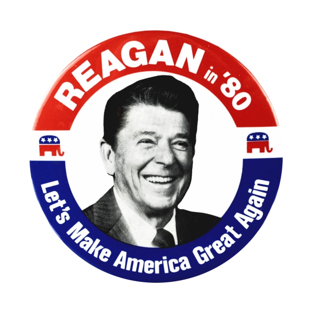 Ronald Reagan 1980 Presidential Campaign Button Design by Naves