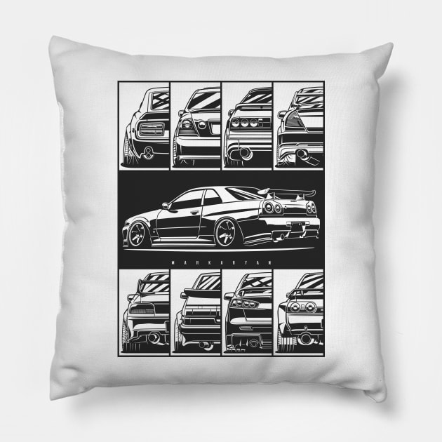 JDM Legends Pillow by Markaryan