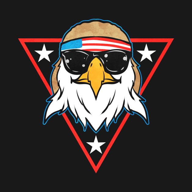 American Bald Eagle Mullet Sunglasses Patriotic by SinBle