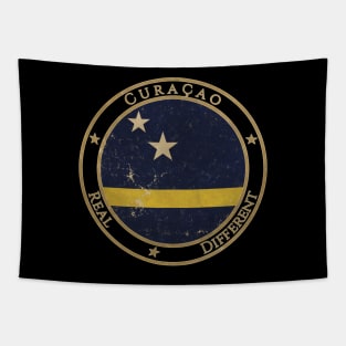 Vintage Curacao USA North America United States Flag Tapestry