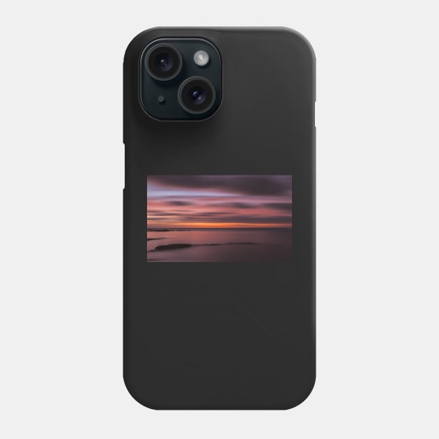 Calm Sunset Sky and Ocean View Phone Case by Design A Studios