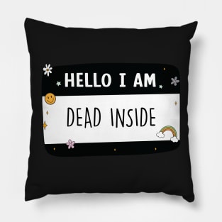 Hello I Am Dead Inside Sticker Kindle Lover Book Lover Sticker Bookish Vinyl Laptop Decal Booktok Gift Journal Stickers Reading Present Smut Library Spicy Reader Pillow