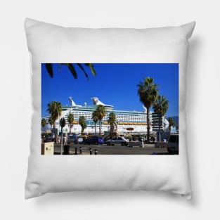 A ship on the street...Adventure of the Seas Pillow