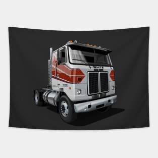 1980 White Road Commander 2 Cabover Truck in silver Tapestry