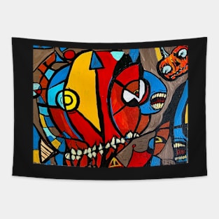 Cubist Pumpkin freeze Tapestry