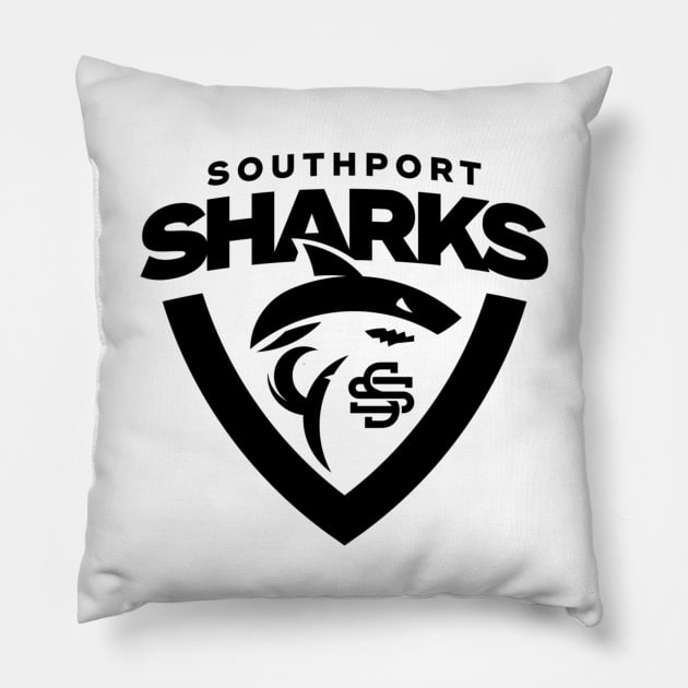 southport sharks football club Pillow by zachbrayan