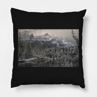 Bow River Bridge Pillow