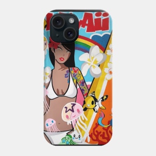 Hawaiian bikini girl fantasy painting Phone Case