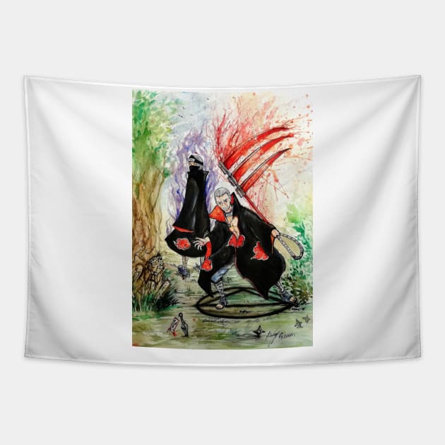 Kakuzu and Hidan Tapestry by Inkhov