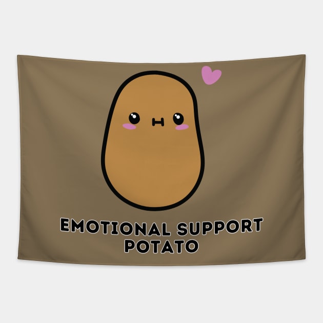 Emotional Support Potato Tapestry by Zero Pixel