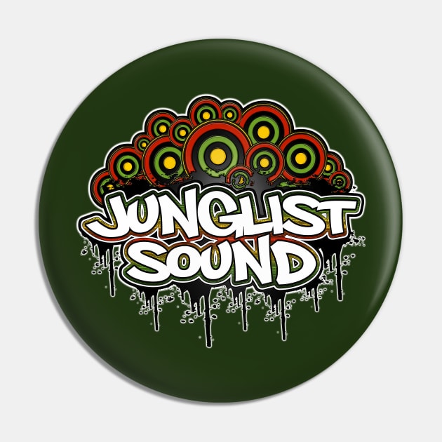 Junglist-MultiTargetDrip-Rasta Pin by AutotelicArt