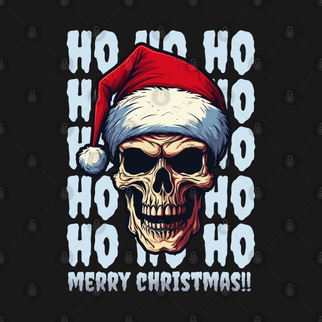 ho ho ho, skull santa by legend