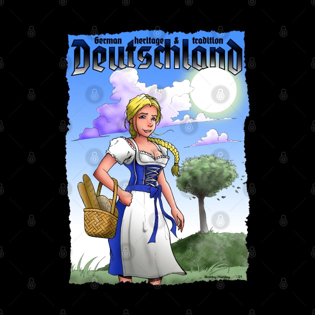 Deutschland - Bread Girl by Illustratorator