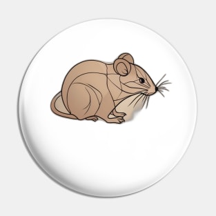 Mouse Brown Shadow Silhouette Anime Style Collection No. 396 Pin