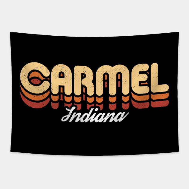 Retro Carmel Indiana Tapestry by rojakdesigns