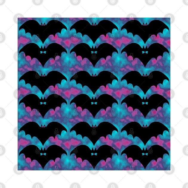 Bats And Bows Blue Pink by BlakCircleGirl