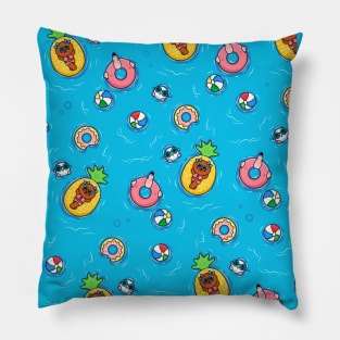 THE ENCHANTING POOL OF WHIMSICAL DELIGHT LOGO DESIGN Pillow