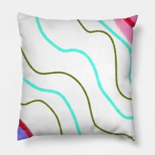 Colorful watercolor painting art design Pillow