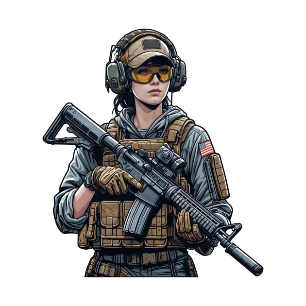 Tactical Girl by Rawlifegraphic