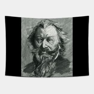 Johannes Brahms - charcoal portrait Tapestry