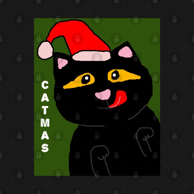 Christmas catma black cat funny by 4wardlabel