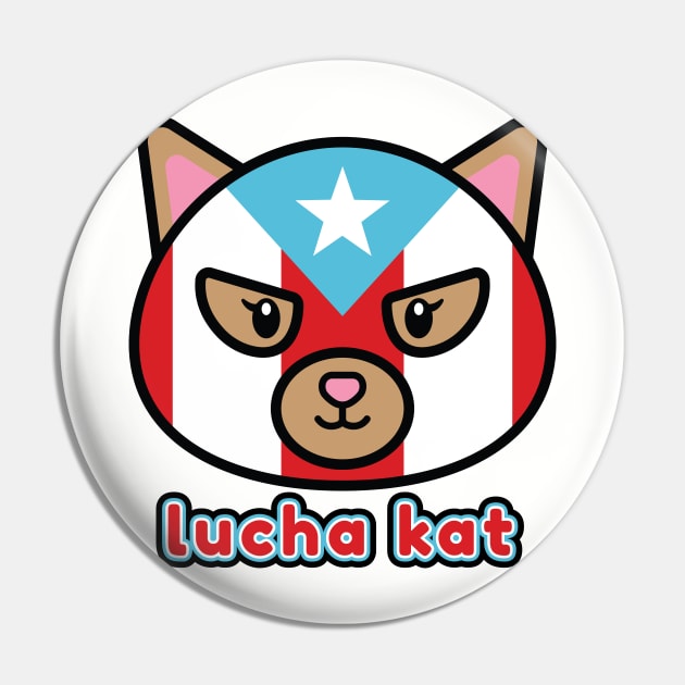 Lucha Kat x Puerto Rico Pin by LuchaKat