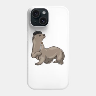 Otter Painting Paint brush Phone Case