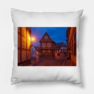 Finch herd; Eve; Dusk; Germany; Europe; Quedlinburg Pillow