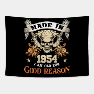 Skull Made In 1954 I Am Old For Good Reason Tapestry