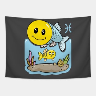 Smiley Pisces Tapestry